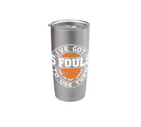 Tengo 5 Faltas Cita Divertida de Baloncesto Vaso térmico de acero inoxidable de doble pared