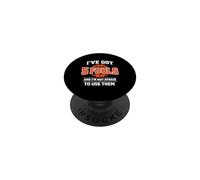 Tengo 5 Faltas y no Tengo Miedo de usarlas Baloncesto PopSockets PopGrip Adhesivo