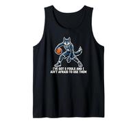 Tengo 5 Faltas y no Tengo Miedo de usarlas Lobo Camiseta sin Mangas
