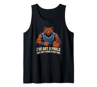 Tengo 5 Faltas y no Tengo Miedo de usarlas Oso Divertido Camiseta sin Mangas