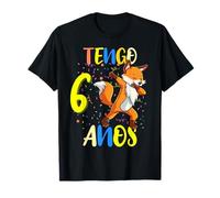Tengo 6 Años 6º Cumpleaños Zorro Animal Camiseta