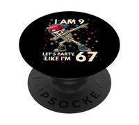 Tengo 9 años 9 cumpleaños 67 Fiesta como si Fuera 6 7 Niño Niños PopSockets PopGrip Adhesivo