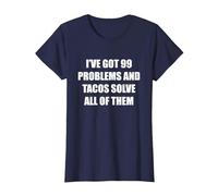 Tengo 99 Problemas y los Tacos los resuelven Todos Camiseta, Mujer, Azul Marino, XXL