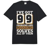 Tengo 99 Problemas y me Encanta apostar Mahjong Comfort Colors Adult Heavyweight T-Shirt
