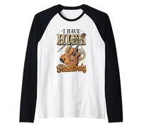 Tengo Altos estándares Divertido Agudos Instrumento músico Juego de Palabras Camiseta Manga Raglan