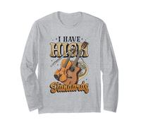 Tengo Altos estándares Divertido Agudos Instrumento músico Juego de Palabras Manga Larga