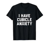 Tengo ansiedad en el cubículo Camiseta gráfica económica, Hombre, Negro, L