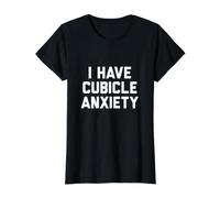 Tengo ansiedad en el cubículo Camiseta gráfica económica, Mujer, Negro, S