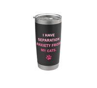 Tengo ansiedad por separación de mis gatos Dueños de gatos divertidos Vaso térmico de acero inoxidable de doble pared