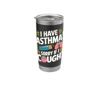 Tengo asma Lo siento si tosí Vaso térmico de acero inoxidable de doble pared