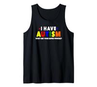 Tengo Autismo ¿Cuáles Son Tus superpoderes Conciencia sobre el Autismo Camiseta sin Mangas