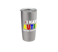 Tengo autismo ¿Cuáles son tus superpoderes Conciencia sobre el autismo Vaso térmico de acero inoxidable de doble pared