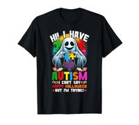 Tengo Autismo Los niños autistas no Pueden Decir Feliz Halloween Camiseta gráfica económica