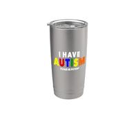 Tengo autismo, por favor, sé paciente Vaso térmico de acero inoxidable de doble pared