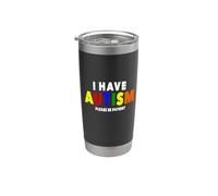 Tengo autismo, por favor, sé paciente Vaso térmico de acero inoxidable de doble pared