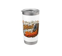 Tengo barro en la sangre, divertido barro en cuatro ruedas Vaso térmico de acero inoxidable de doble pared