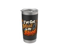 Tengo barro en la sangre, divertido barro en cuatro ruedas Vaso térmico de acero inoxidable de doble pared