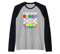 Tengo bingo en mi ADN Bingo Player Fun Camiseta Manga Raglan