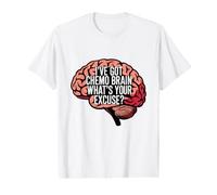Tengo Chemo Cerebro ¿Cuál es tu Excusa Cáncer Guerrero Humor Camiseta gráfica económica