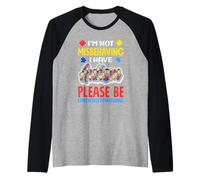 Tengo Cinta de Rompecabezas de concienciación sobre el Autismo Camiseta Manga Raglan