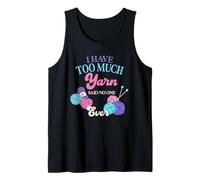 Tengo Demasiado Hilo Dijo Que Nadie tejió Nunca Humor Camiseta sin Mangas