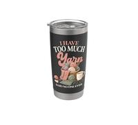 Tengo demasiado hilo dijo que nadie tejió nunca humor Vaso térmico de acero inoxidable de doble pared