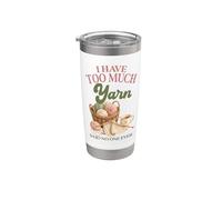 Tengo demasiado hilo dijo que nadie tejió nunca humor Vaso térmico de acero inoxidable de doble pared