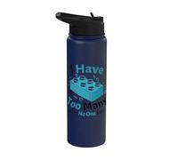 Tengo demasiados dijeron que no hay un constructor de ladrillos de construcción de bloques Stainless Steel Insulated Water Bottle