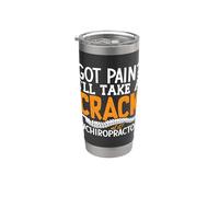 Tengo dolor Voy a tomar una grieta columna quiropráctica quiropráctica Vaso térmico de acero inoxidable de doble pared