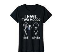 Tengo Dos Estados de ánimo jeje no jeje Viajes Humor Camiseta gráfica económica, Mujer, Negro, S