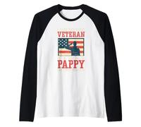 Tengo Dos títulos de Veterano y Pappy y los rockeo a los Dos Camiseta Manga Raglan