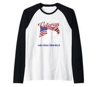 Tengo Dos títulos de Veterano y Pappy y los rockeo a los Dos Camiseta Manga Raglan