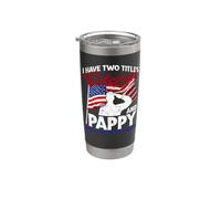 Tengo dos títulos de veterano y pappy y los rockeo a los dos Vaso térmico de acero inoxidable de doble pared