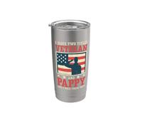 Tengo dos títulos de veterano y pappy y los rockeo a los dos Vaso térmico de acero inoxidable de doble pared