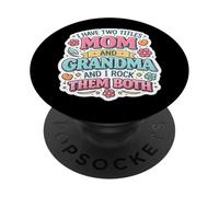 Tengo Dos títulos mamá y Abuela y yo los rockeo Divertidos PopSockets PopGrip Adhesivo