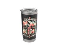 Tengo Dos Títulos Mamá Y Mimi Y Yo Los Rock Ambos Vaso térmico de acero inoxidable de doble pared