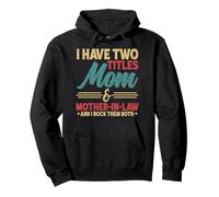 Tengo dos títulos Mamá y suegra I Rock Them Both Retro Sudadera con Capucha