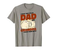 Tengo Dos TÍTULOS: PAPÁ & Abuelo Y YO Rock Ambos! Meme Camiseta