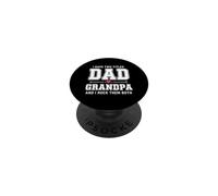 Tengo Dos títulos papá y Abuelo y yo los rockeo a Ambos PopSockets PopGrip Adhesivo