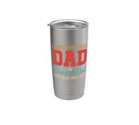 Tengo dos títulos papá y bonus-Dad y yo rockeo ambos Vaso térmico de acero inoxidable de doble pared
