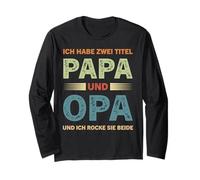 Tengo dos títulos papá y el abuelo Día del Padre Manga Larga