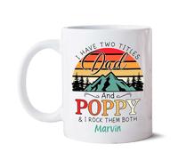 Tengo Dos Títulos: Papá Y Papaver Tazón Novedad Tazas Té Graciosa Tazón De Café Regalos Novedosos Para Amigos Navidad Trabajo 330 Ml