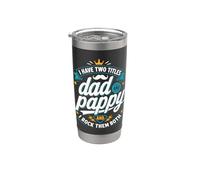 Tengo Dos Títulos Papá Y Pappy Y Yo Los Rock Ambos Vaso térmico de acero inoxidable de doble pared