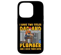 Tengo Dos títulos Papá y Plumber y los rockeo Ambos Hombres Carcasa para iPhone 14 Pro