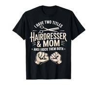Tengo Dos títulos Peluquería Mamá Rock Ellos Ambos Camiseta