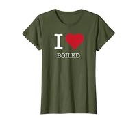 Tengo el corazón hervido, me Encanta lo hervido Camiseta, Mujer, Verde Oliva, XL
