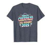 Tengo El Cuerpazo del Verano 2025 | Frase Divertida Hombre Camiseta, Hombre, Azul Jaspeado, L