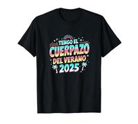 Tengo El Cuerpazo del Verano 2025 | Frase Divertida Hombre Camiseta, Hombre, Negro, L