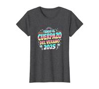 Tengo El Cuerpazo del Verano 2025 | Frase Divertida Hombre Camiseta, Mujer, Jaspeado Oscuro, 3XL