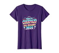 Tengo El Cuerpazo del Verano 2025 | Frase Divertida Hombre Camiseta, Mujer, Morado, XXL